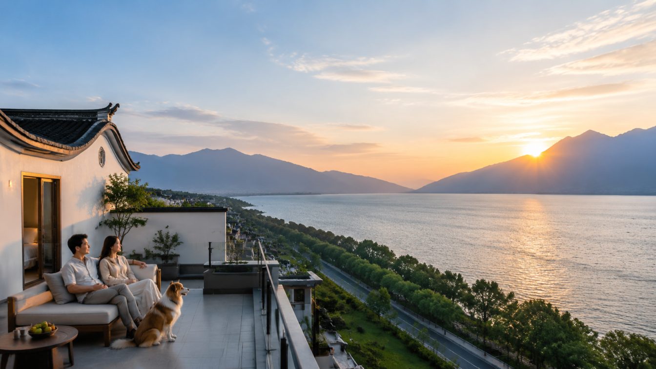 元谋县携宠住进洱海落日